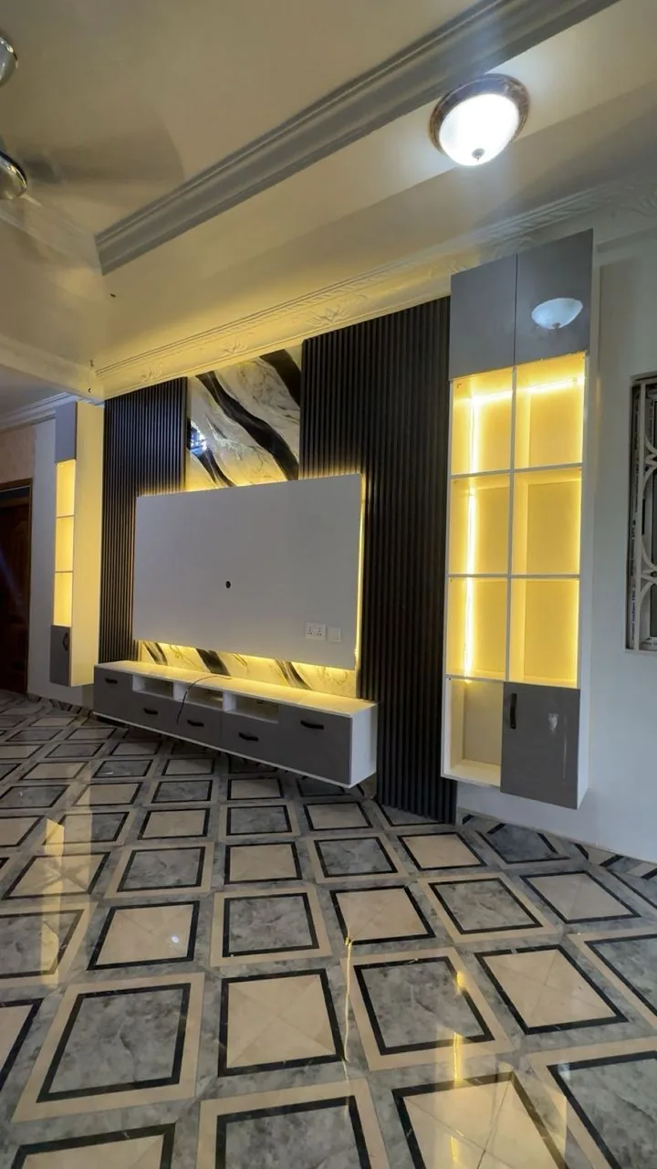 LED Marble TV Wall Unit — custom tv units by Kofi Serbeh Furniture